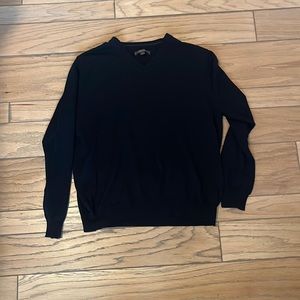 navy blue men’s v neck sweater